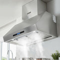 Devanti 900mm Range Hood 3-Speed Fan LED Display Remote Control-0