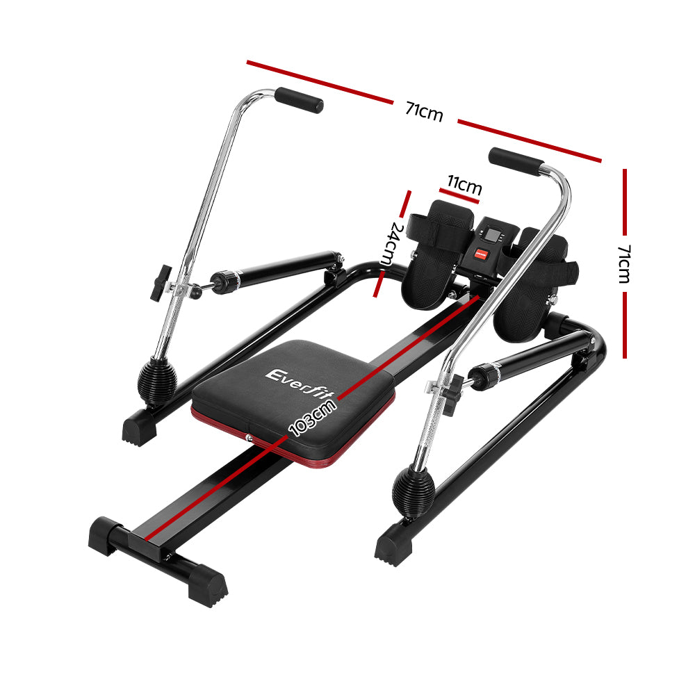 NNEDSZ Rowing Machine 12 Levels Hydraulic Rower Fitness Gym Home Cardio-1