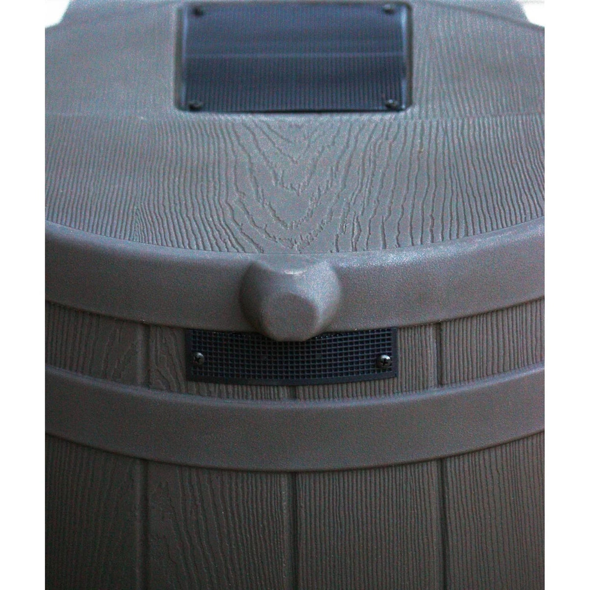 Brown Oak 50-Gallon Plastic Rain Barrel with Bottom Spigot-3
