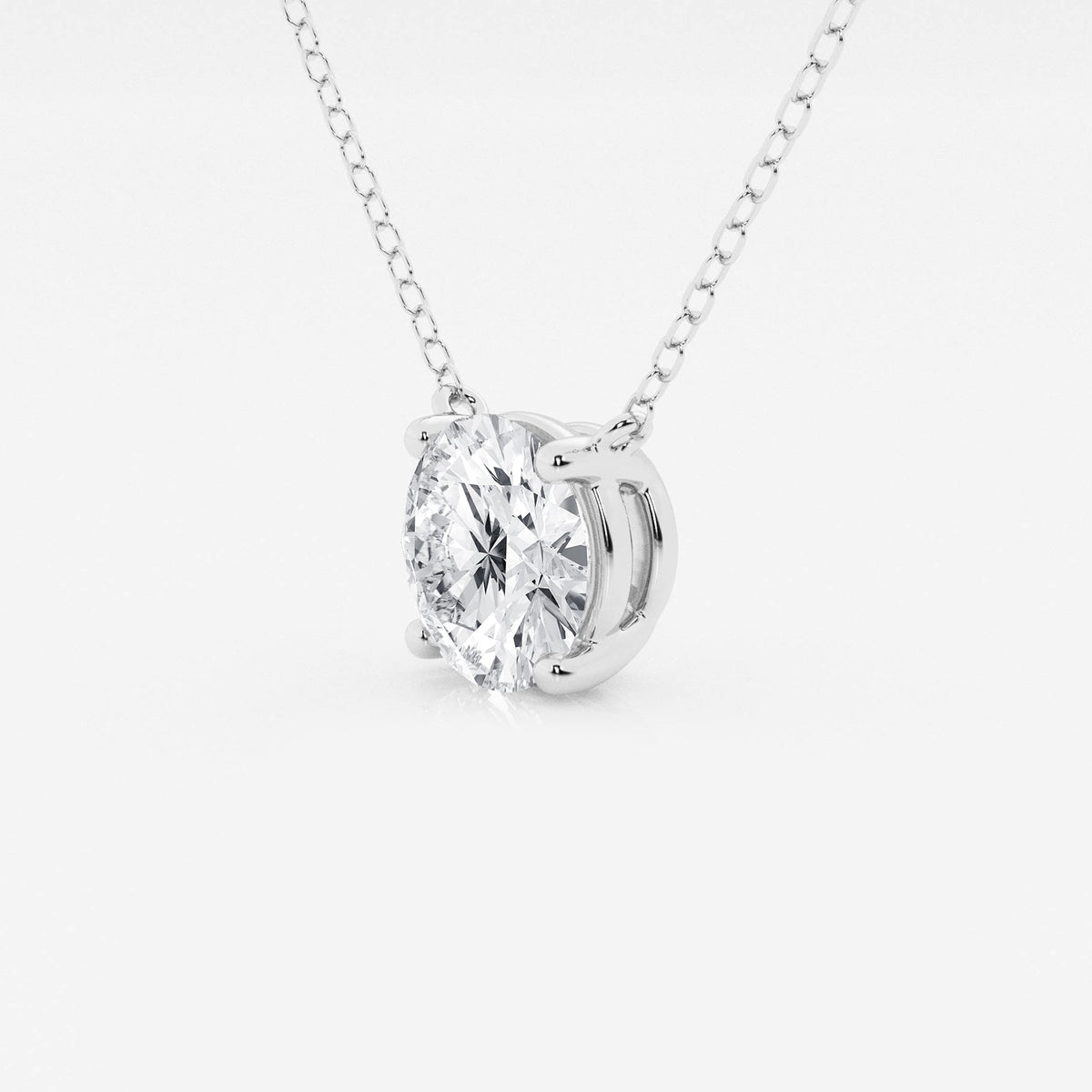 2.00 CTW Lab Grown Round F/G VS1 Diamond Floating Solitaire Pendant in 14K White or Yellow Gold – AGI Certified-3