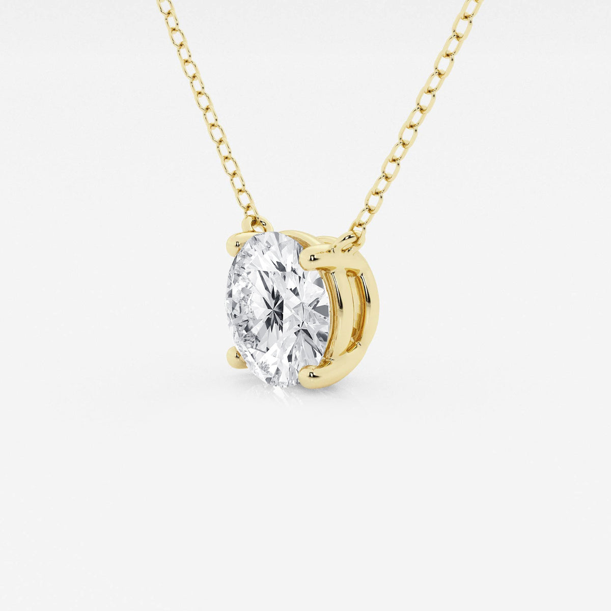 2.00 CTW Lab Grown Round F/G VS1 Diamond Floating Solitaire Pendant in 14K White or Yellow Gold – AGI Certified-4