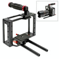 NNEIDS Camera Cage Handle Kit For Slr Camera - Black & Red-0