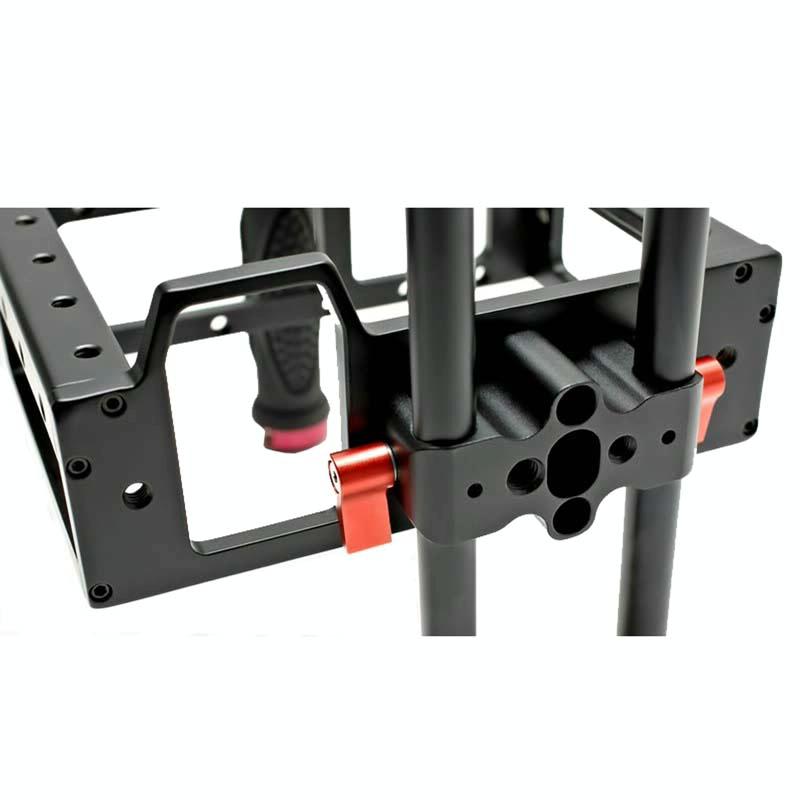 NNEIDS Camera Cage Handle Kit For Slr Camera - Black & Red-3