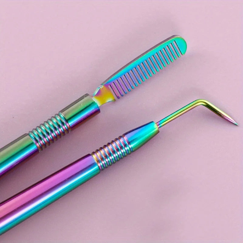 Professional Lash & Brow Tool - Precision Lift, Tint & Define with Stainless Steel Separator Eyelash care Comb Beauty Tools