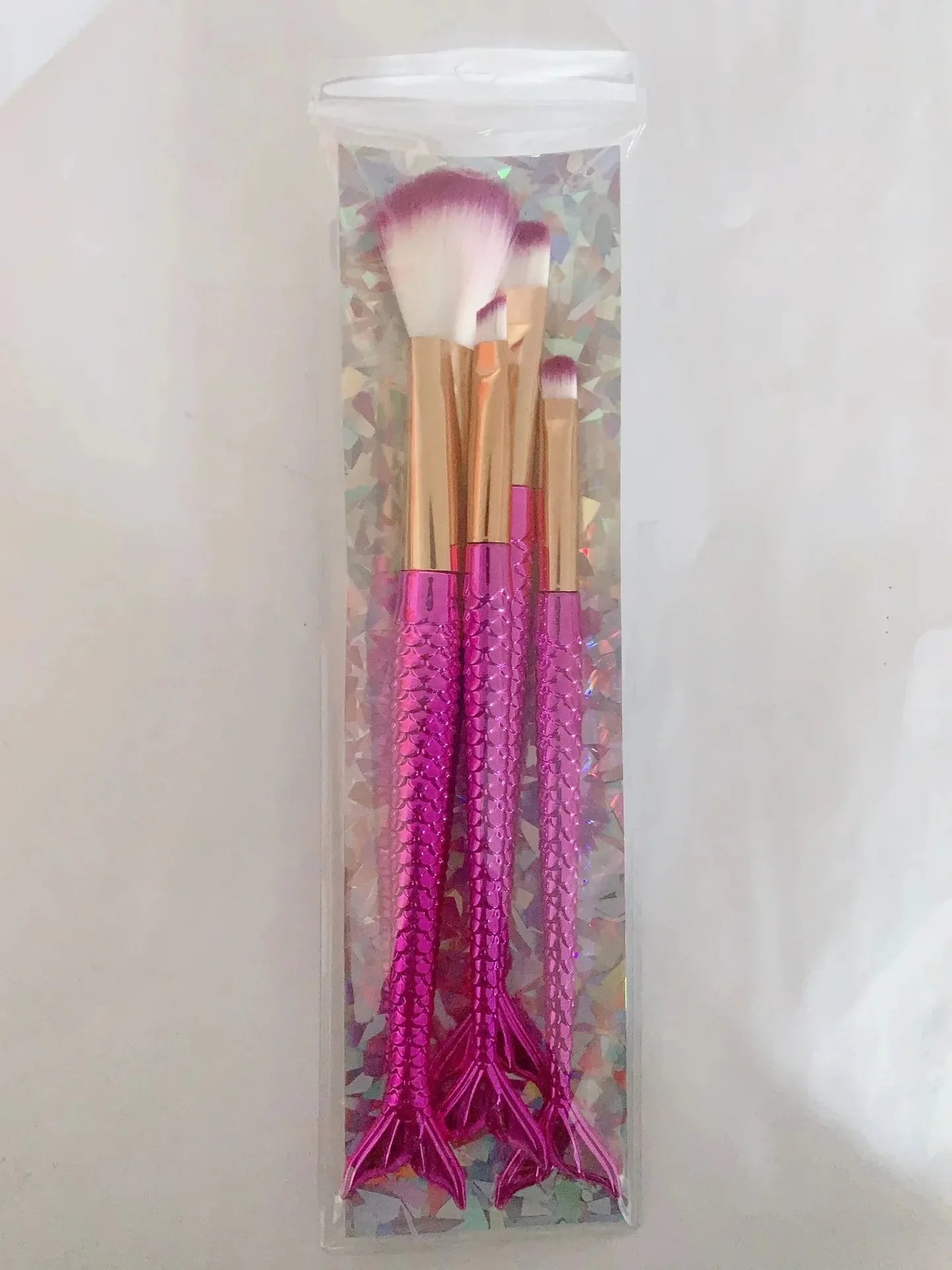Four-piece Suit Mermaid Makeup Brush Fiber Colorful Soft Hair Loose Powder Brush Beauty Makeup Tools