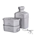 NNEOBA Titanium Camping Cooking Mess Set Grey-0