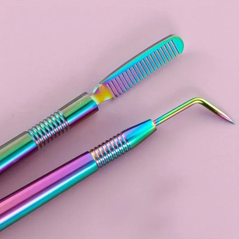 Professional Lash & Brow Tool - Precision Lift, Tint & Define with Stainless Steel Separator Eyelash care Comb Beauty Tools