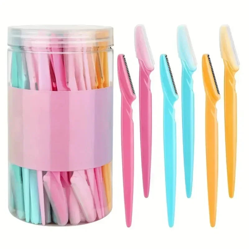 30 Pcs , Multipurpose Exfoliating Dermaplaning Tools And Facial Razor With Precision Cover,Safety Beauty Eyebrow Razor For Women
