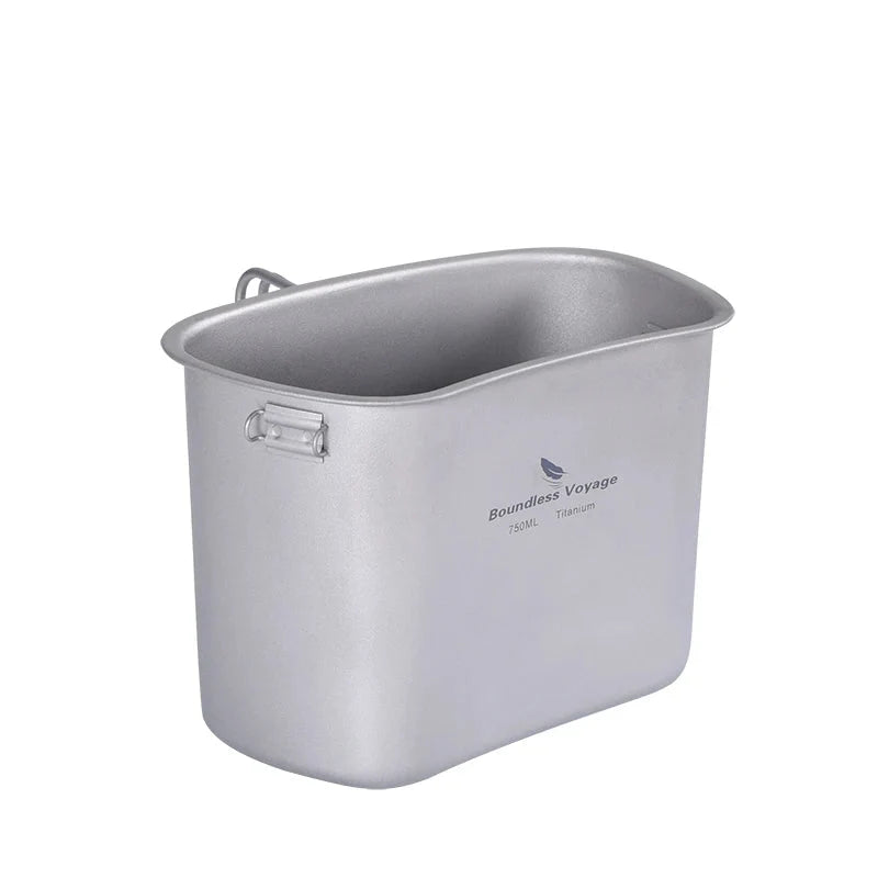 NNEOBA Titanium Camping Cooking Mess Set Grey-3