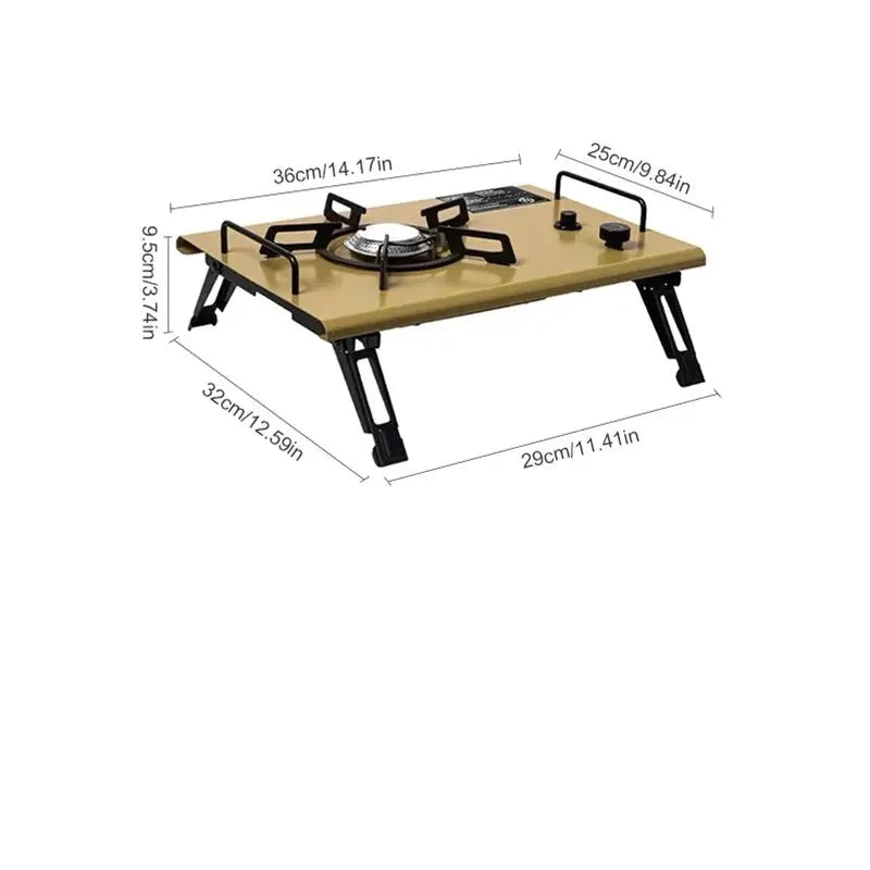 NNEOBA Camping Gas Stove Folding Burner with IGT Table Khaki-4