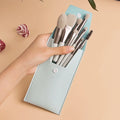 8Pcs Mini Macaron Soft Makeup Brushes Set, Portable Beginner Beauty Tools for Blush Eyeshadow, Complete Cosmetic Brush Kit