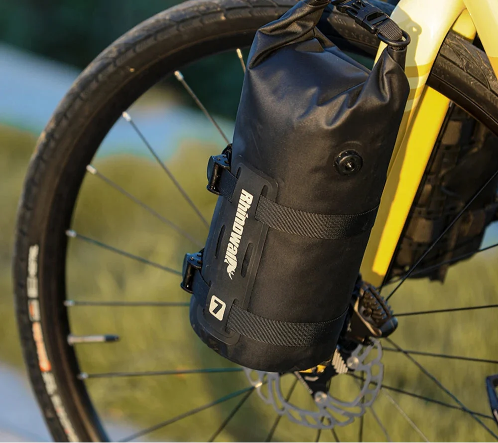NNEOBA Waterproof 4L Bike Front Fork Bag PC Set with Mounting Base Black-1