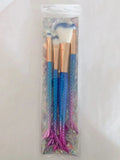 Four-piece Suit Mermaid Makeup Brush Fiber Colorful Soft Hair Loose Powder Brush Beauty Makeup Tools