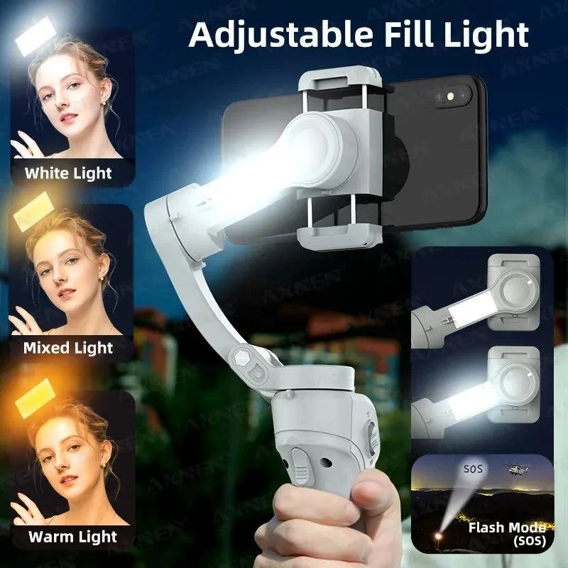 NNEOBA HQ6 3-Axis Gimbal Stabilizer with Fill Light-2
