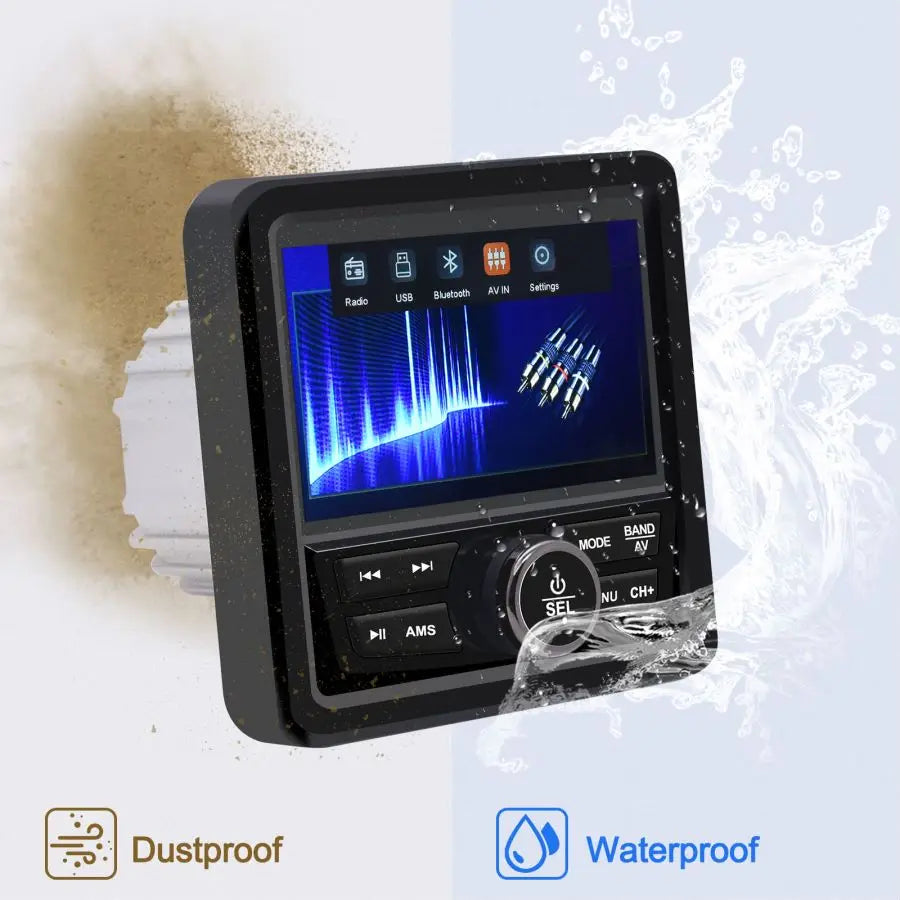 NNEOBA Waterproof Bluetooth Marine Stereo Radio-1