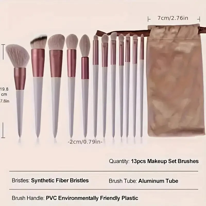13Pcs Makeup Brushes Set Eye Shadow Foundation Women Cosmetic Powder Blush Blending Beauty Make Up Tools For Beginner Hotting