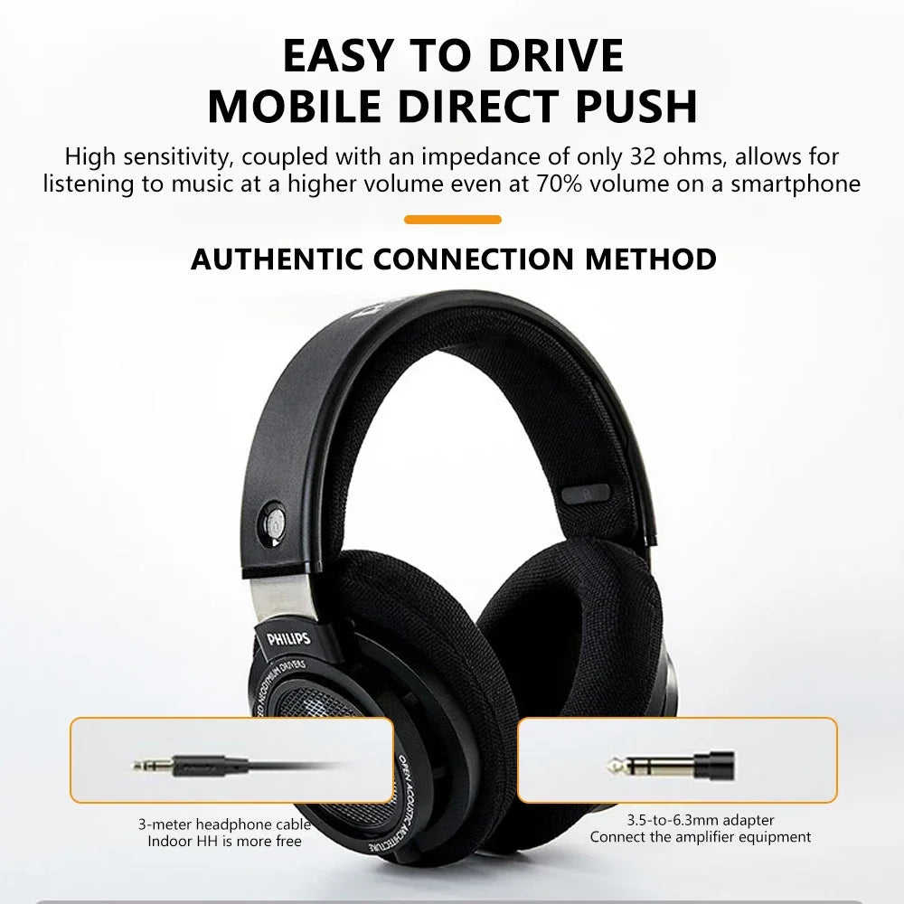NNEOBA Wired HiFi Stereo Over-Ear Headphones-3
