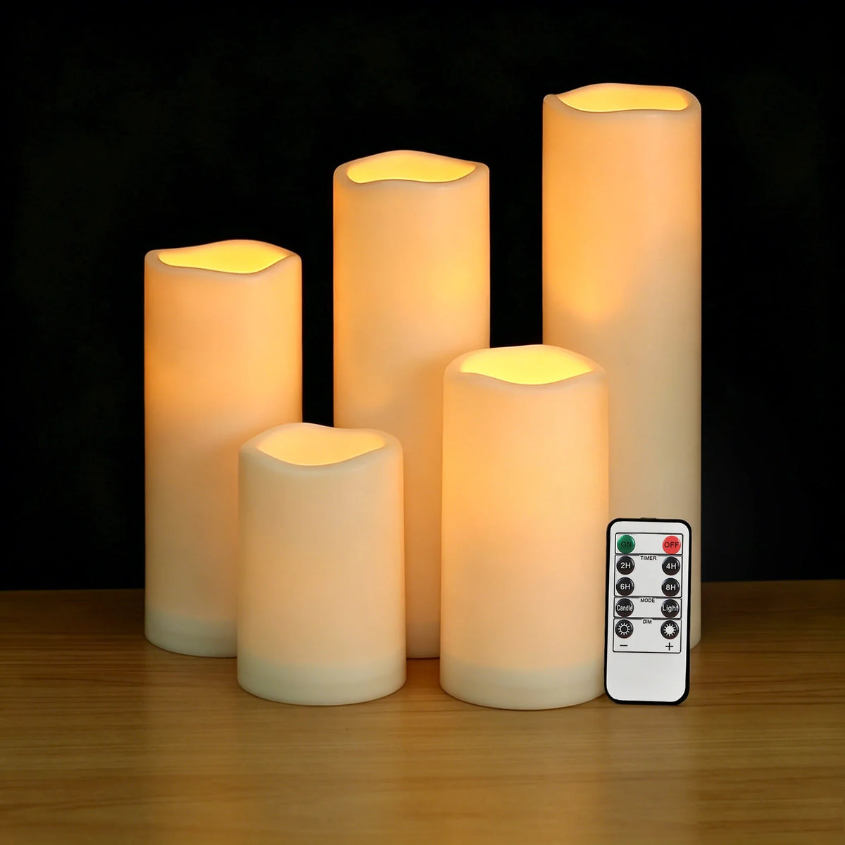 Waterproof Flameless LED Pillar Candles Set-3
