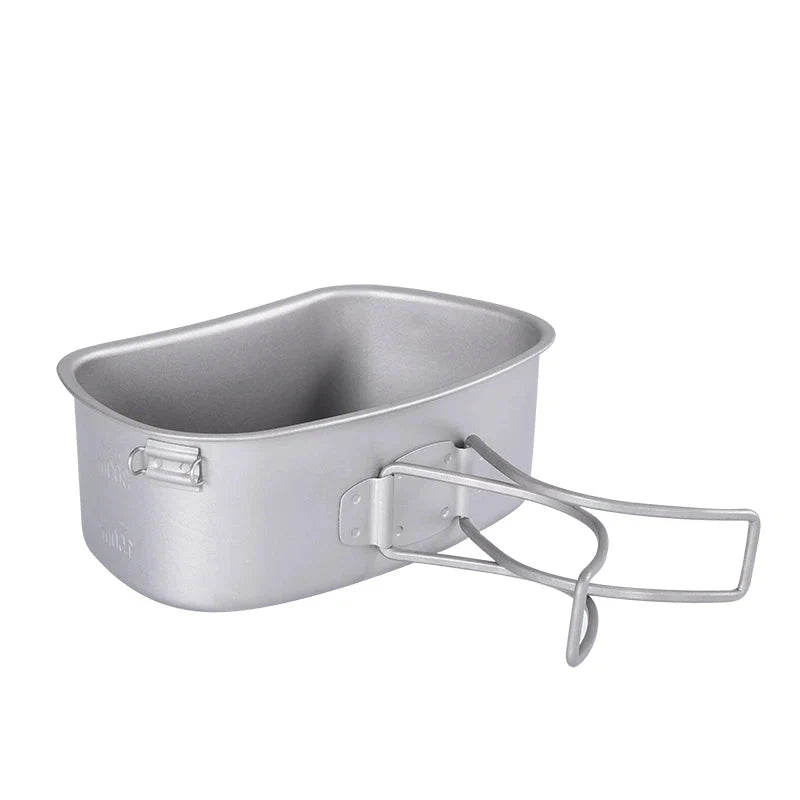 NNEOBA Titanium Camping Cooking Mess Set Grey-4
