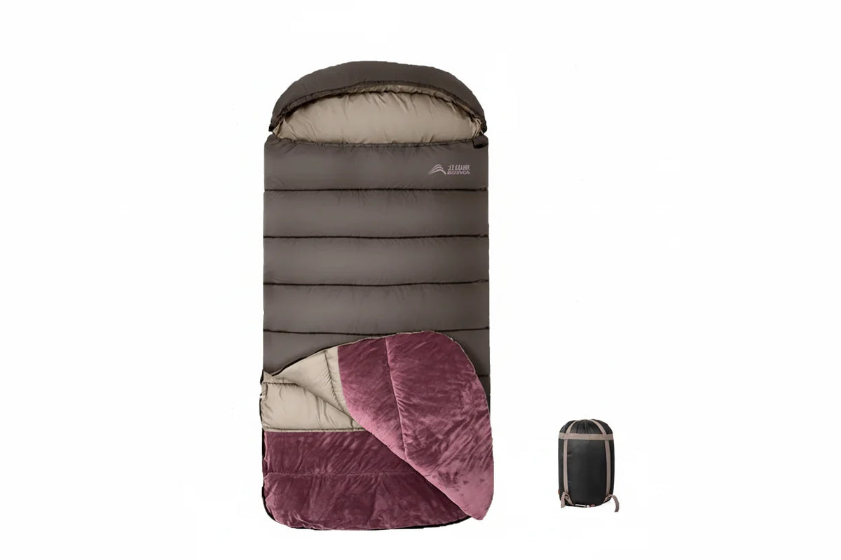 NNEOBA XL Winter Sleeping Bag Lightweight Wide Long Outdoor Camping-0