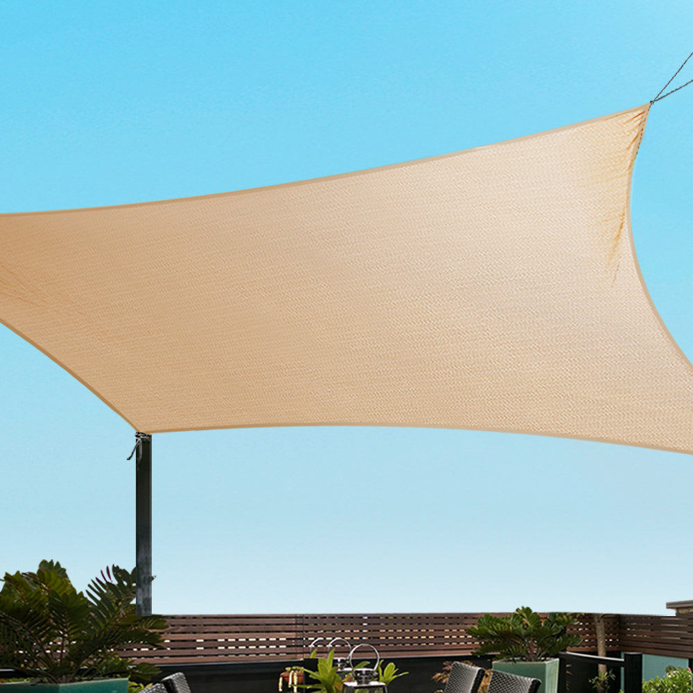 NNEDSZ 280gsm 5x7m Sun Shade Sail Canopy Rectangle-3