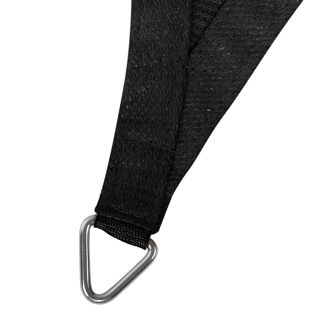 NNEDSZ 6x8m Shade Sail Sun Shadecloth 280gsm Black-2