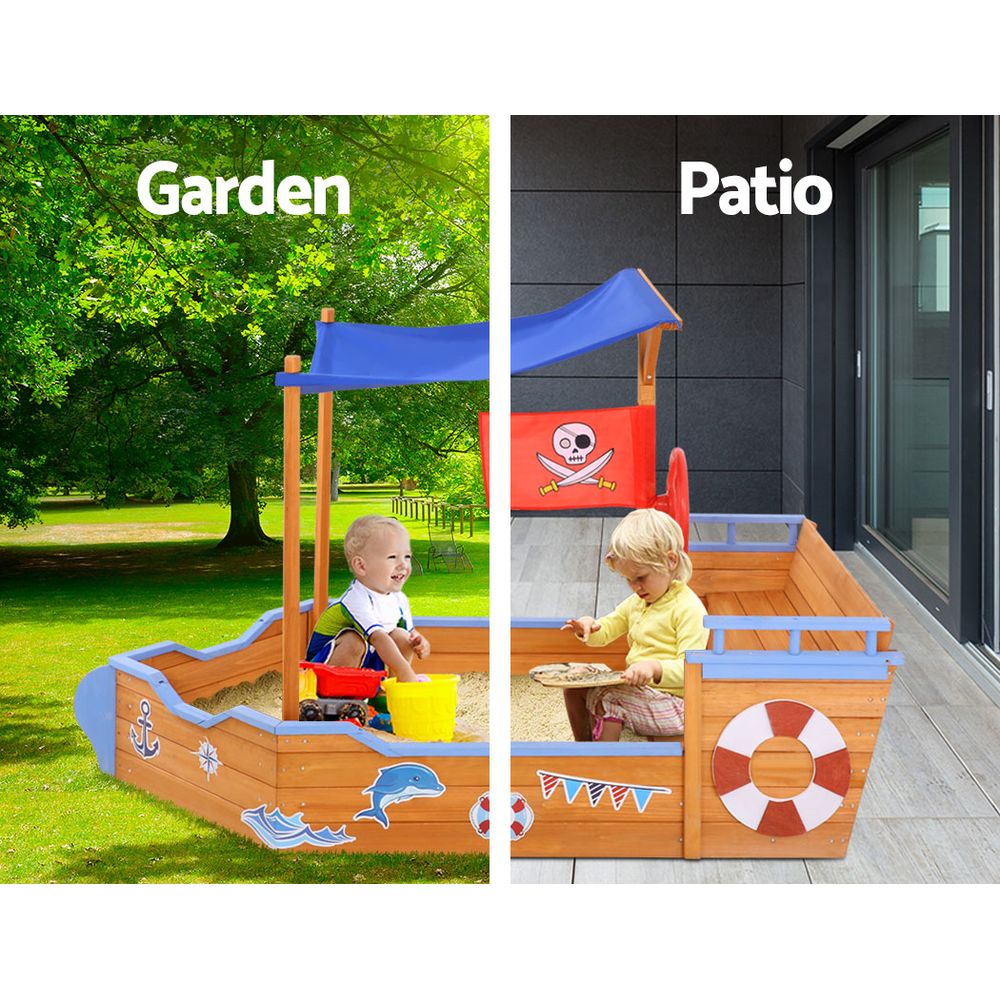 NNEDSZ Boat Sand Pit With Canopy-3