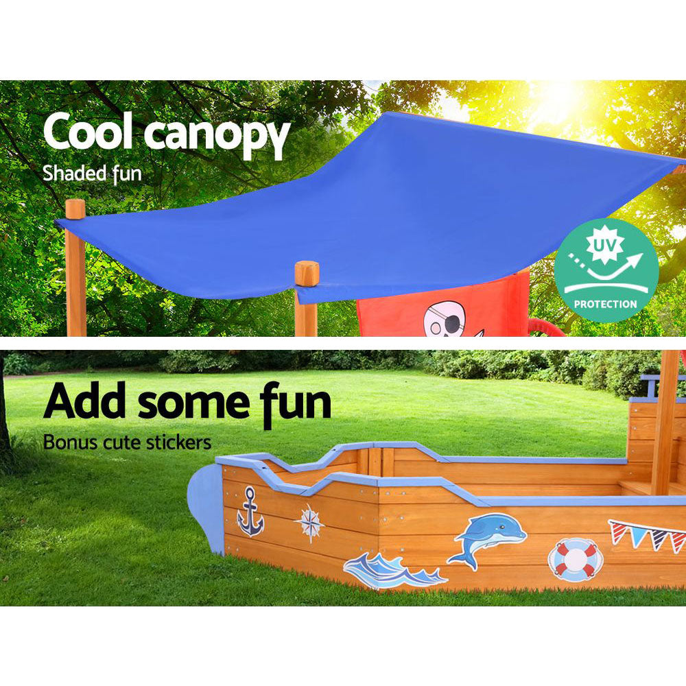 NNEDSZ Boat Sand Pit With Canopy-4
