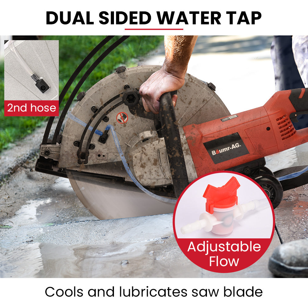 NNEMB 3500W 350mm/14' Electric Concrete Demolition Cut-Off Saw, Wet and Dry Cutting, Diamond Blade, Vacuum Port, 15A Plug-4