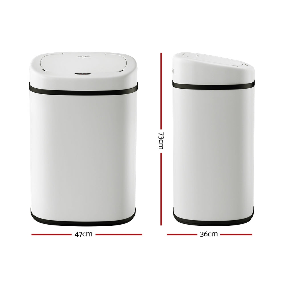 NNEDSZ 82L Motion Sensor Bin Rubbish Automatic White-1