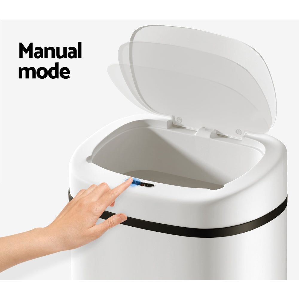 NNEDSZ 82L Motion Sensor Bin Rubbish Automatic White-3