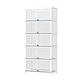 NNEED Display Cabinet 5 Tiers Clear Door White-0