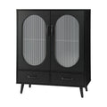 NNEED Sideboard with Pull Up Drawers and Glass Doors-0