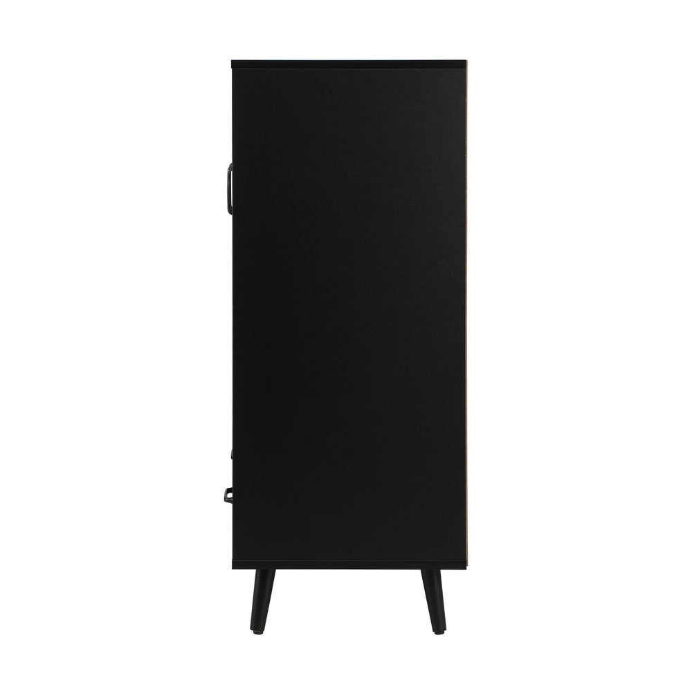 NNEED Sideboard with Pull Up Drawers and Glass Doors-4