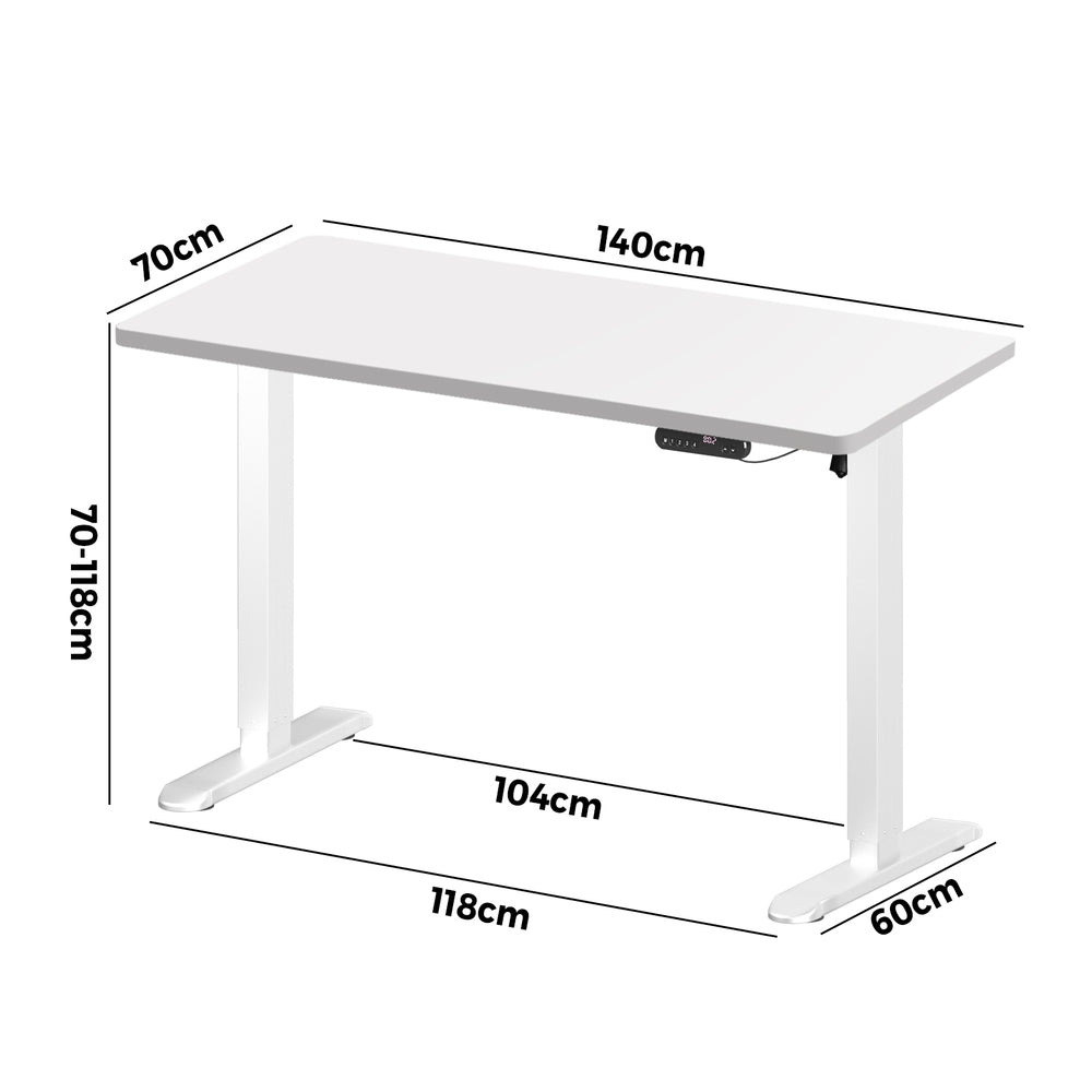 NNEED Electric Standing Desk Single Motor White 140CM-2