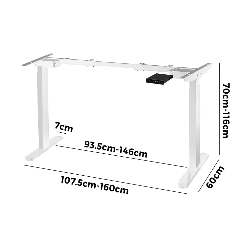 NNEED Standing Desk Frame Adjustable Dual Motor White-3