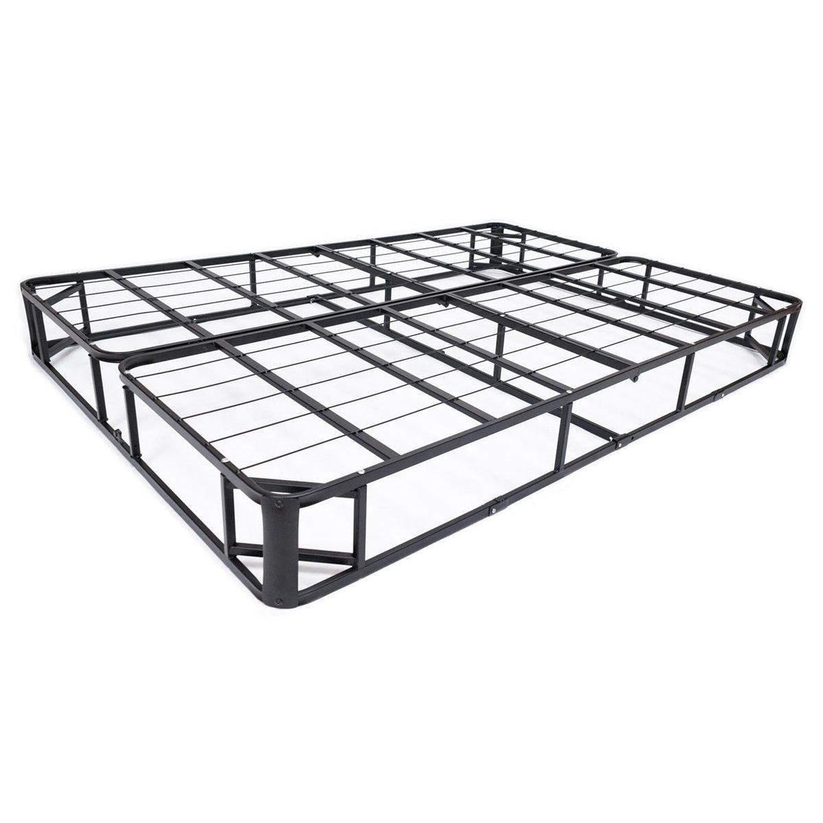 Twin size Steel Metal Box-Spring Mattress Foundation with Cover-2