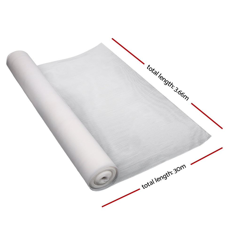 NNEDSZ 90% Shade Cloth 3.66x30m Shadecloth Wide Heavy Duty White-1