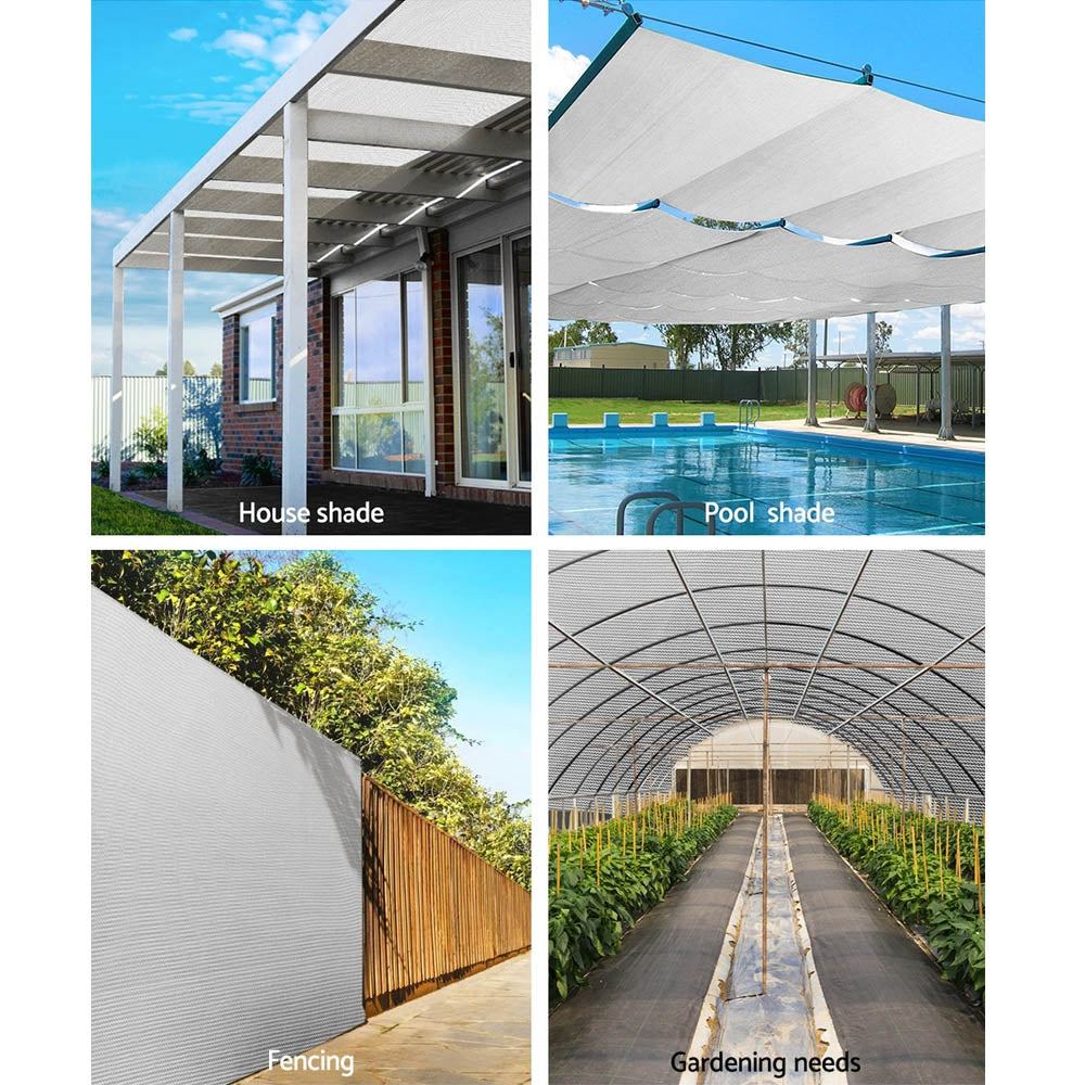 NNEDSZ 90% Shade Cloth 3.66x30m Shadecloth Wide Heavy Duty White-3