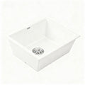 Cefito Kitchen Sink 55x45cm Granite Stone Sink Single Bowl White-0