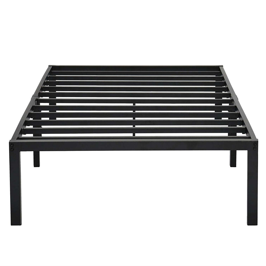 Twin XL size Heavy Duty Black Metal Platform Bed Frame-1