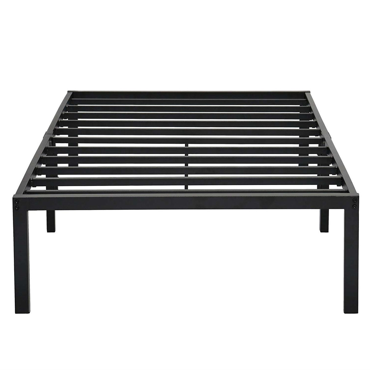 Twin XL size Heavy Duty Black Metal Platform Bed Frame-1