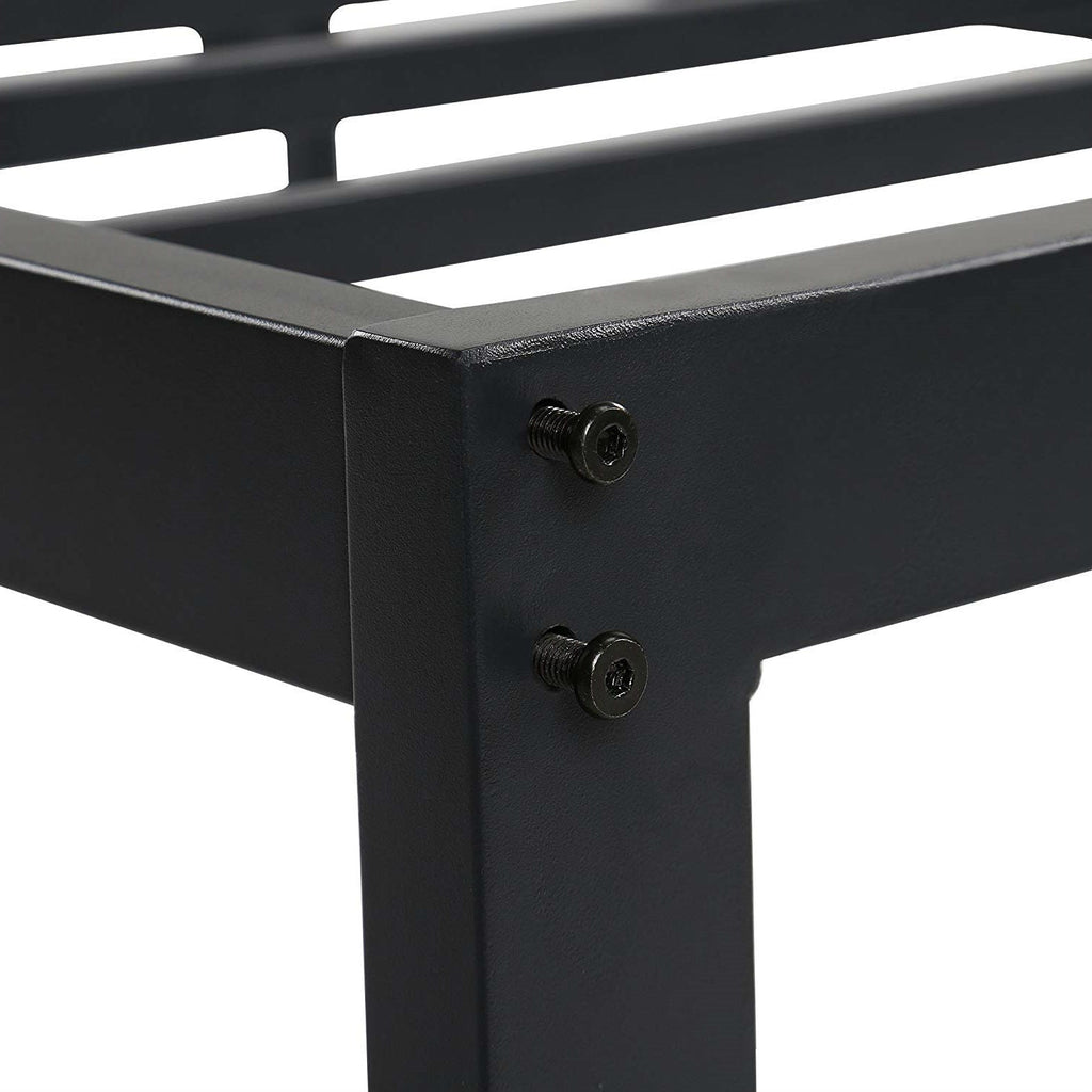 Twin XL size Heavy Duty Black Metal Platform Bed Frame-2