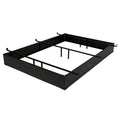 Queen size Hotel Style Metal Bed Base Bed Frame in Espresso - 7.5-inch High-0
