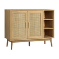 NNEED Shoes Storage Cabinet 4 Closed & 3 Open Shelves-0