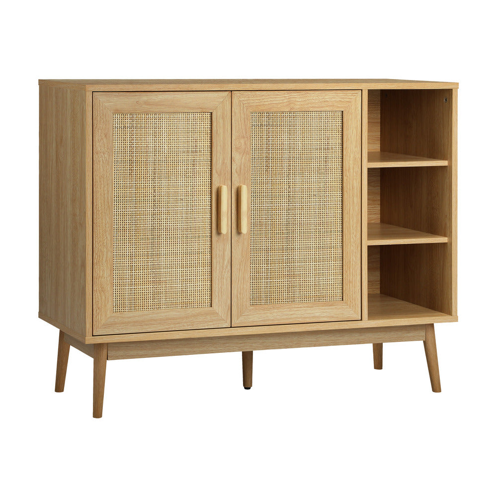 NNEED Shoes Storage Cabinet 4 Closed & 3 Open Shelves-0