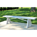 Sturdy White 6 ft. Backless Vinyl Bench-0