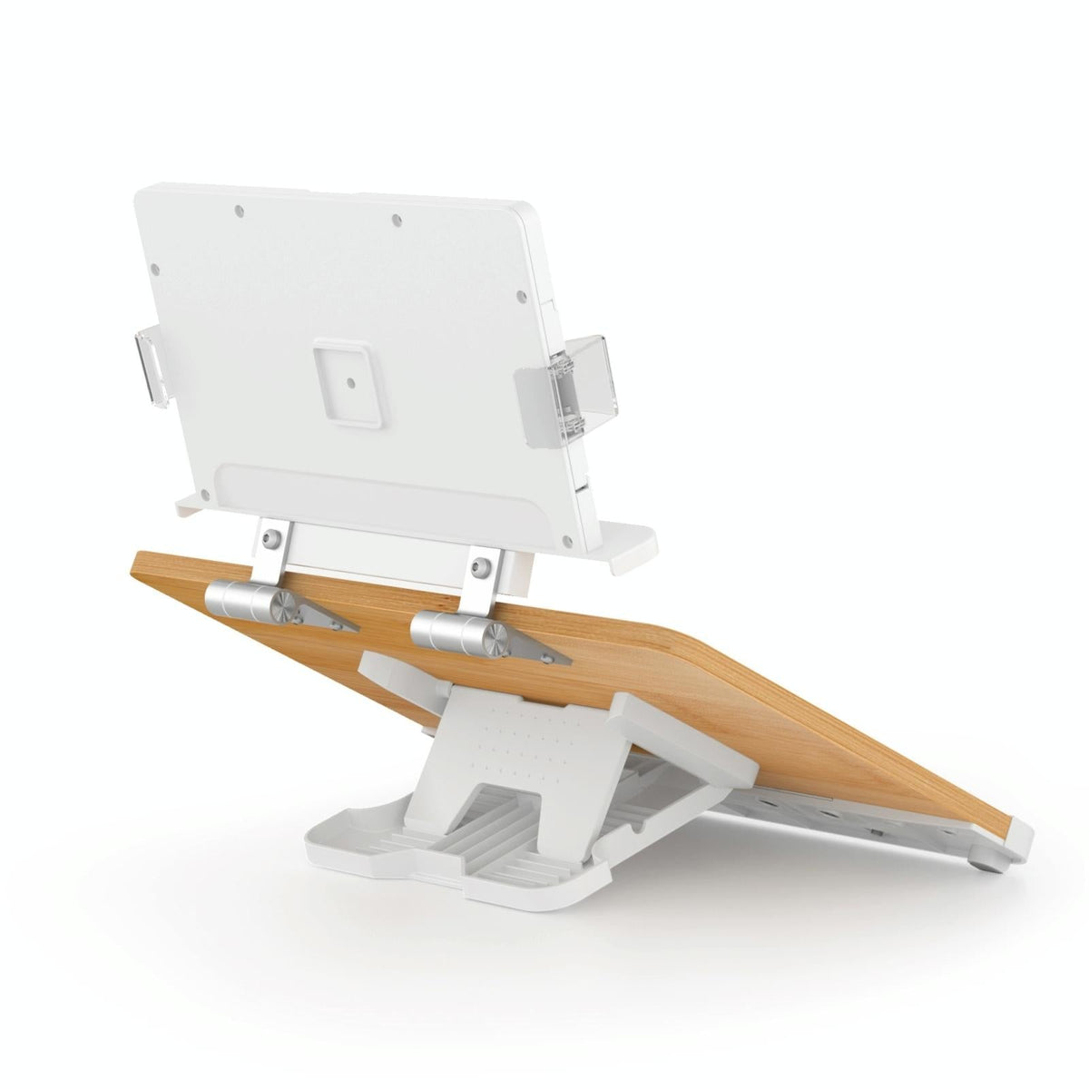 NNEIDS Adjustable Desktop Book Stand With Multi-Angle Clip - Foldable Tablet Holder-1