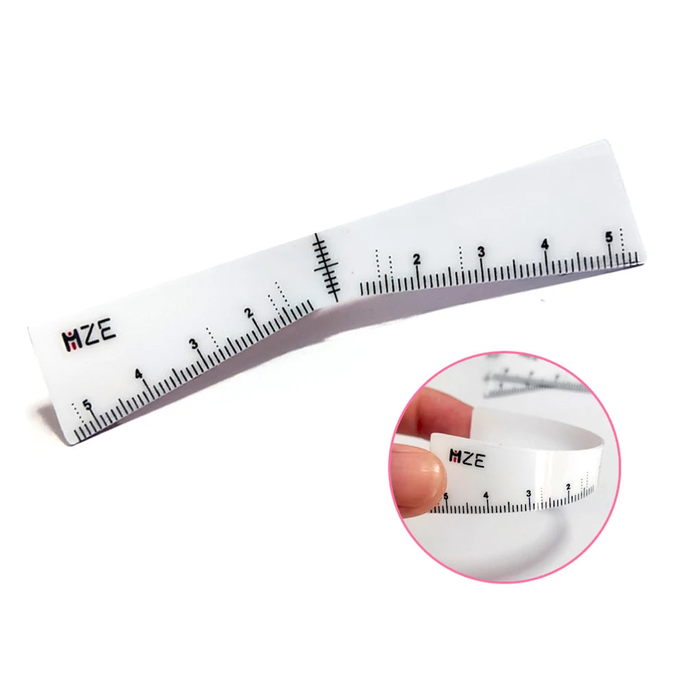 Eyebrow Position Mark Tools Microblading Brow Shape Mapping Kit with White Marker Pen and Brows Outline Design Ruler Makeup Kits