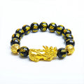 24K Gold-Tone Pixiu Bracelet – Lucky Wealth Beaded Bracelet for Men & Couples-0